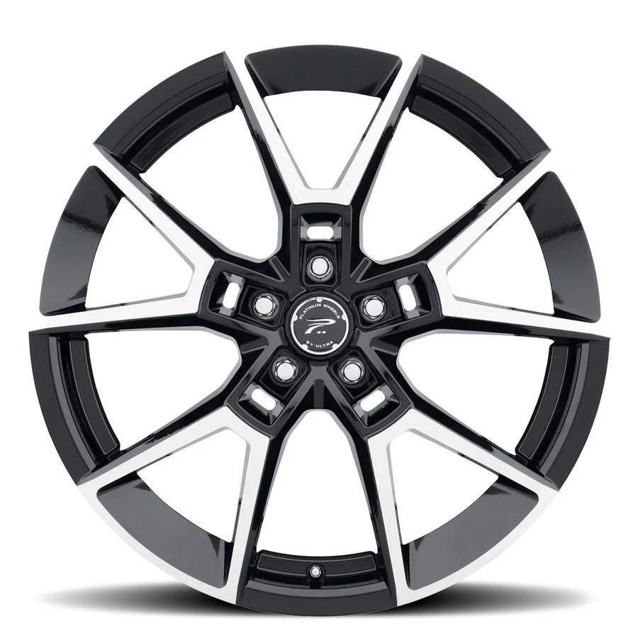 Ultra Wheel 20x8.5 Black With Natural Face Wheel - 5x4.40 Bolt Pattern