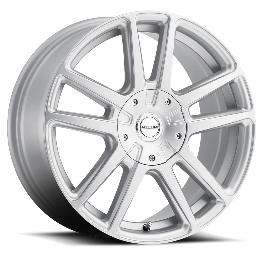 Raceline 18x8 Silver Wheel - 5x4.50 Bolt Pattern