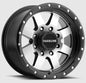 Raceline 17x9 Black With Natural Face Wheel - 5x5.00 Bolt Pattern